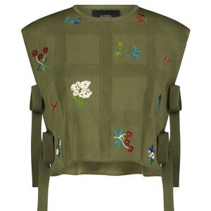 Aleeza Paris Orchid  Green Knit Top.